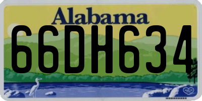 AL license plate 66DH634