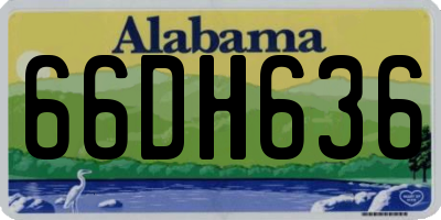 AL license plate 66DH636