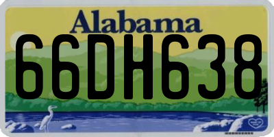 AL license plate 66DH638
