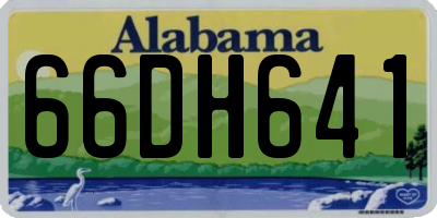 AL license plate 66DH641