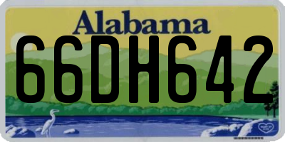 AL license plate 66DH642