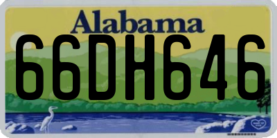 AL license plate 66DH646