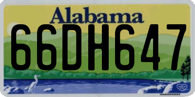 AL license plate 66DH647