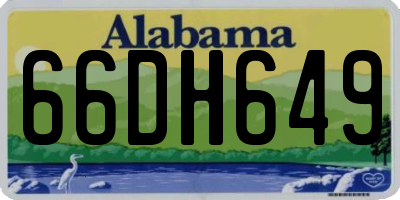 AL license plate 66DH649