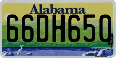 AL license plate 66DH650