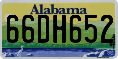 AL license plate 66DH652