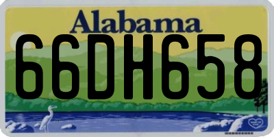 AL license plate 66DH658