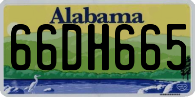 AL license plate 66DH665