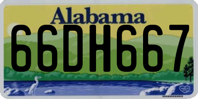 AL license plate 66DH667