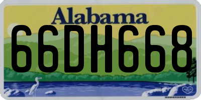 AL license plate 66DH668