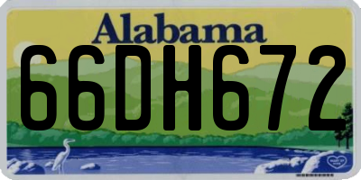 AL license plate 66DH672