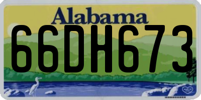 AL license plate 66DH673