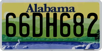 AL license plate 66DH682
