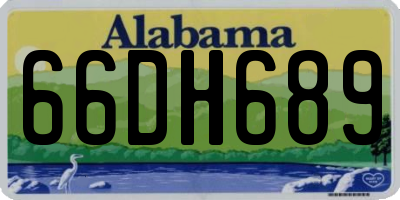 AL license plate 66DH689