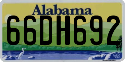 AL license plate 66DH692