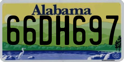 AL license plate 66DH697