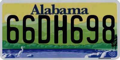 AL license plate 66DH698