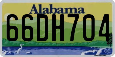 AL license plate 66DH704