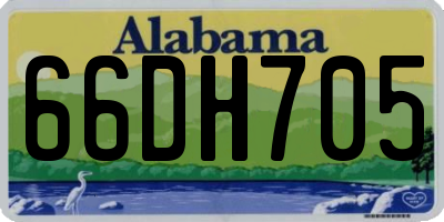 AL license plate 66DH705