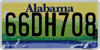 AL license plate 66DH708
