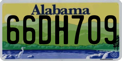 AL license plate 66DH709