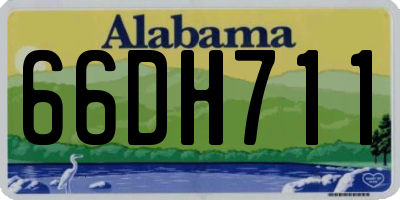 AL license plate 66DH711