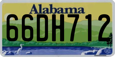 AL license plate 66DH712
