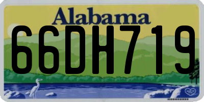 AL license plate 66DH719