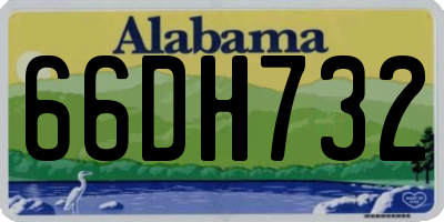 AL license plate 66DH732