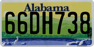 AL license plate 66DH738