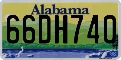 AL license plate 66DH740