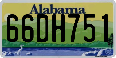 AL license plate 66DH751