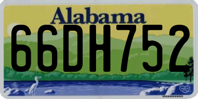 AL license plate 66DH752