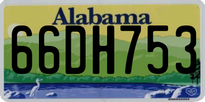 AL license plate 66DH753
