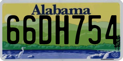 AL license plate 66DH754
