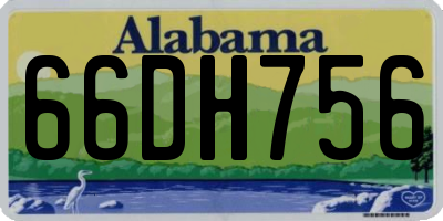 AL license plate 66DH756