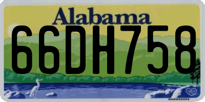 AL license plate 66DH758