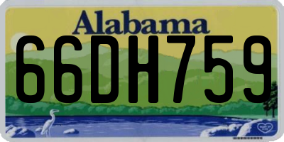 AL license plate 66DH759