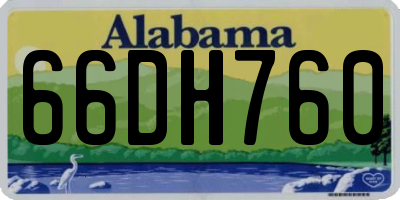 AL license plate 66DH760