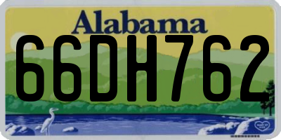 AL license plate 66DH762