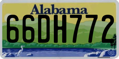 AL license plate 66DH772