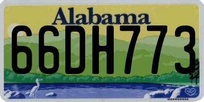 AL license plate 66DH773
