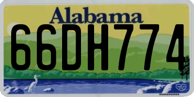 AL license plate 66DH774