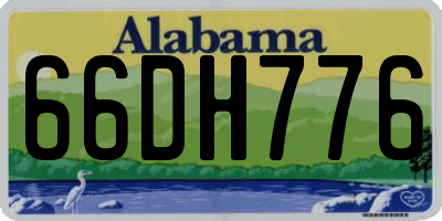AL license plate 66DH776
