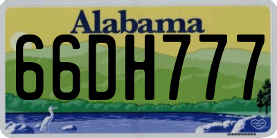 AL license plate 66DH777