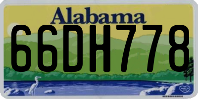 AL license plate 66DH778