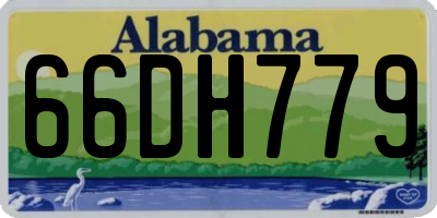 AL license plate 66DH779