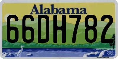 AL license plate 66DH782