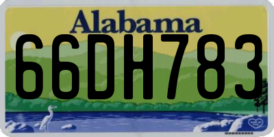 AL license plate 66DH783