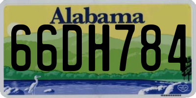AL license plate 66DH784